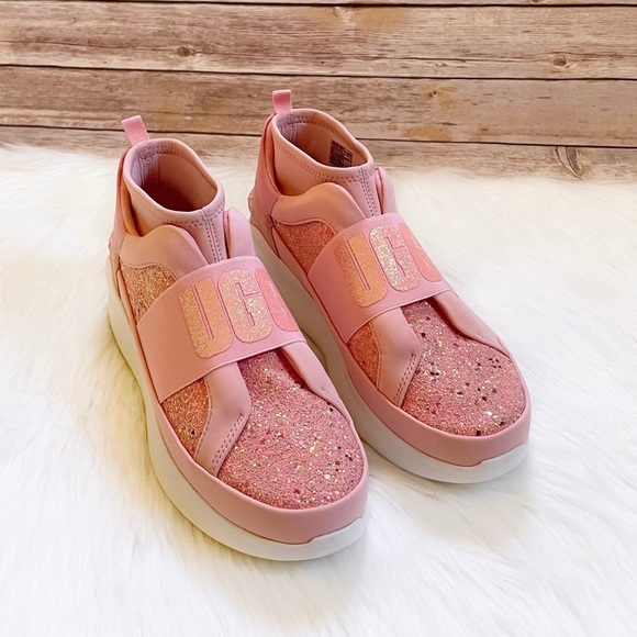 UGG Neutra Chunky Glitter Pink Glitter Sneakers - Picture 4 of 11